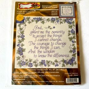 Vintage Janlynn Floral Religious Cross Stitch New In Packaging
